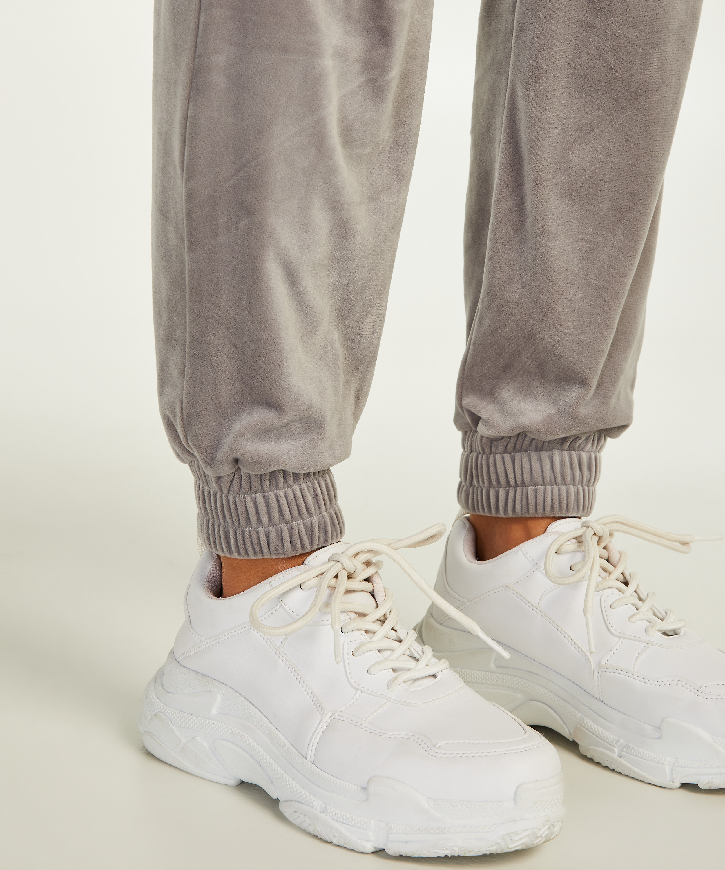 Welurowe joggery, Szary, main