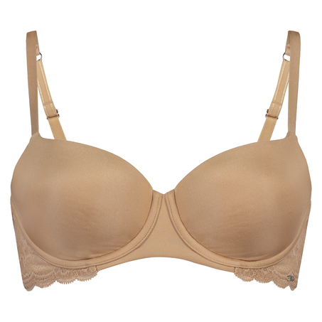 Angie Padded Underwired Bra, Beżowy