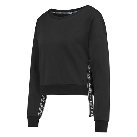 HKMX cropped sweater, Czarny