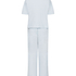 Zestaw Piżamowy Cotton Jersey Długi, Niebieski