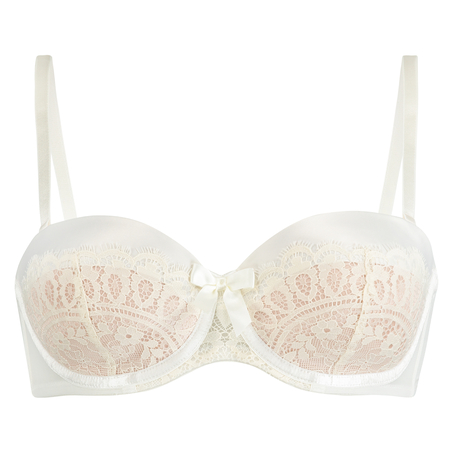 Delilah Padded Underwired Strapless Bra, Biały