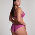 Biustonosz nieusztywniany z fiszbinami Ingrid, Fioletowy