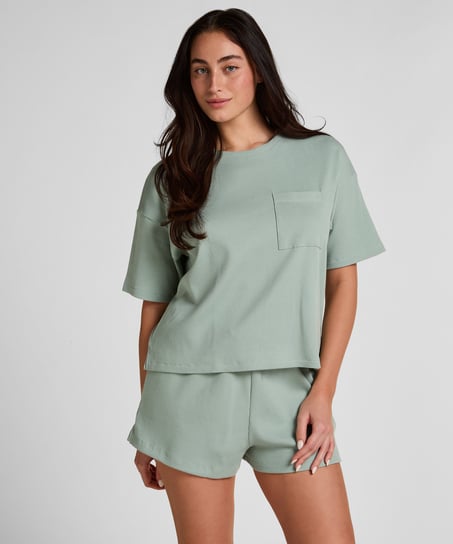 Pyjama Top Waffle, Zielony