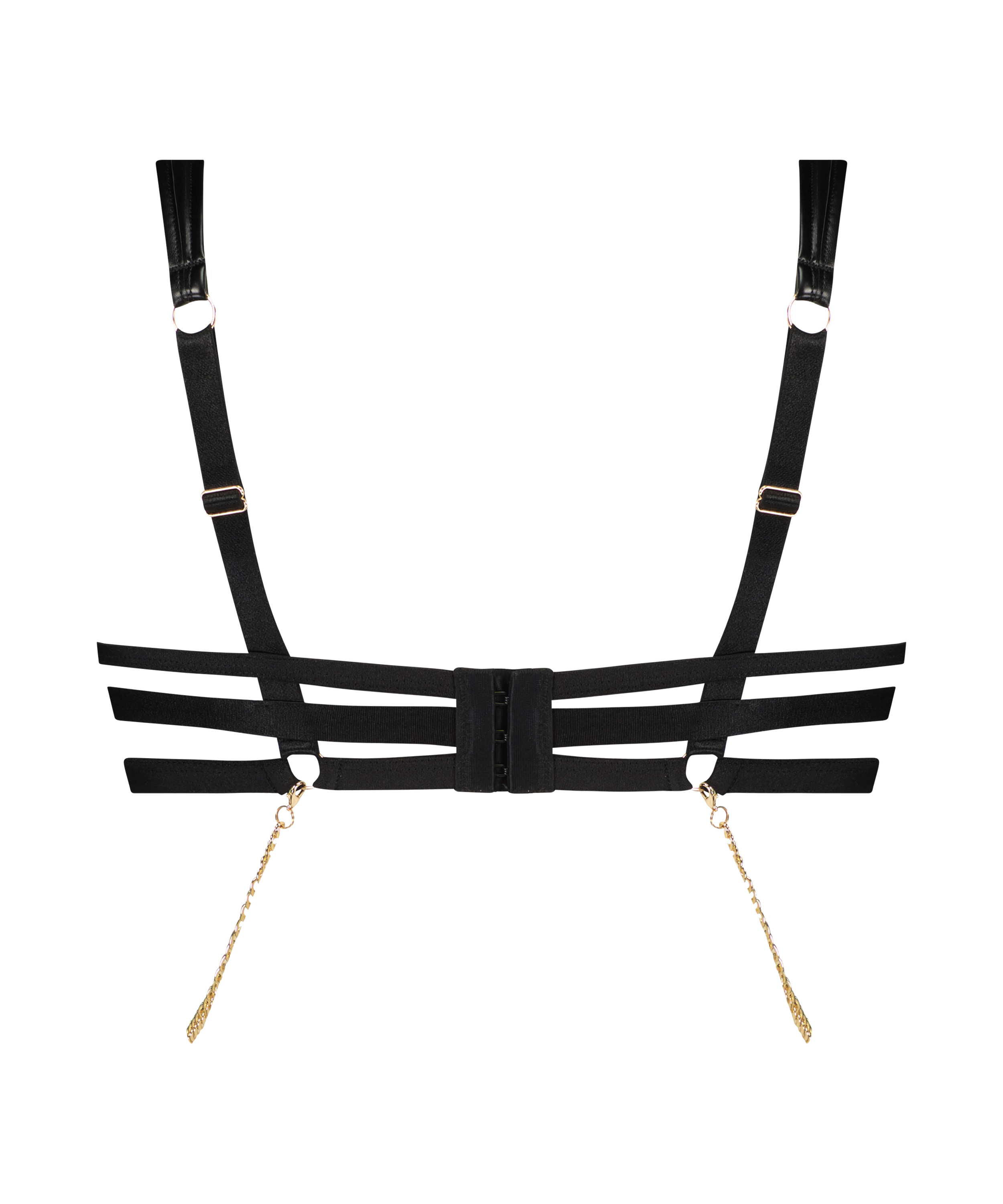 Nieusztywniany biustonosz z fiszbinami Domantrix, Czarny, main