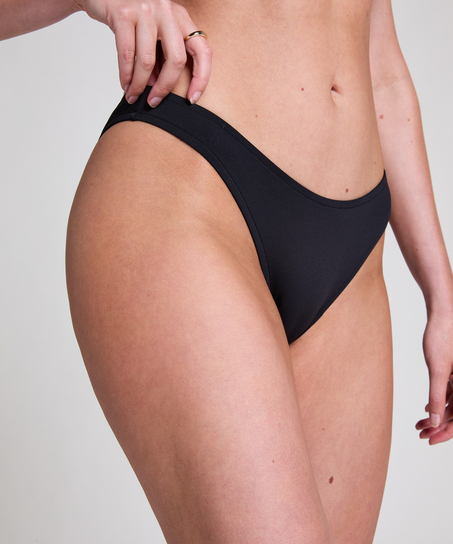 Neoprenowe bikini z wysokimi nogawkami, Czarny