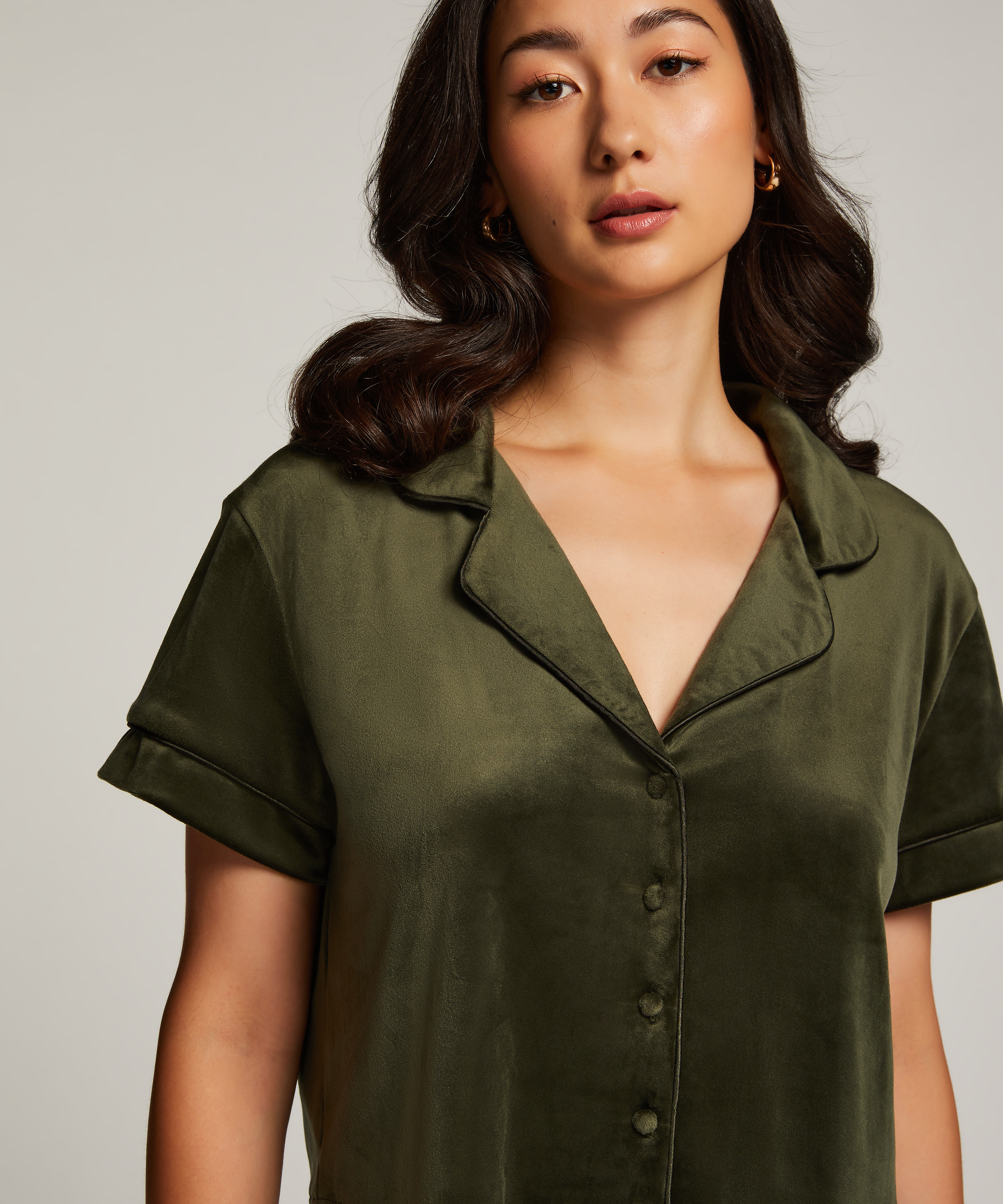 Bluza z weluru, Zielony, main