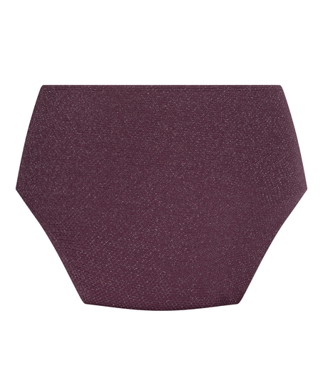 Majtki Bikini Panama z Wysokim Stanem, Fioletowy