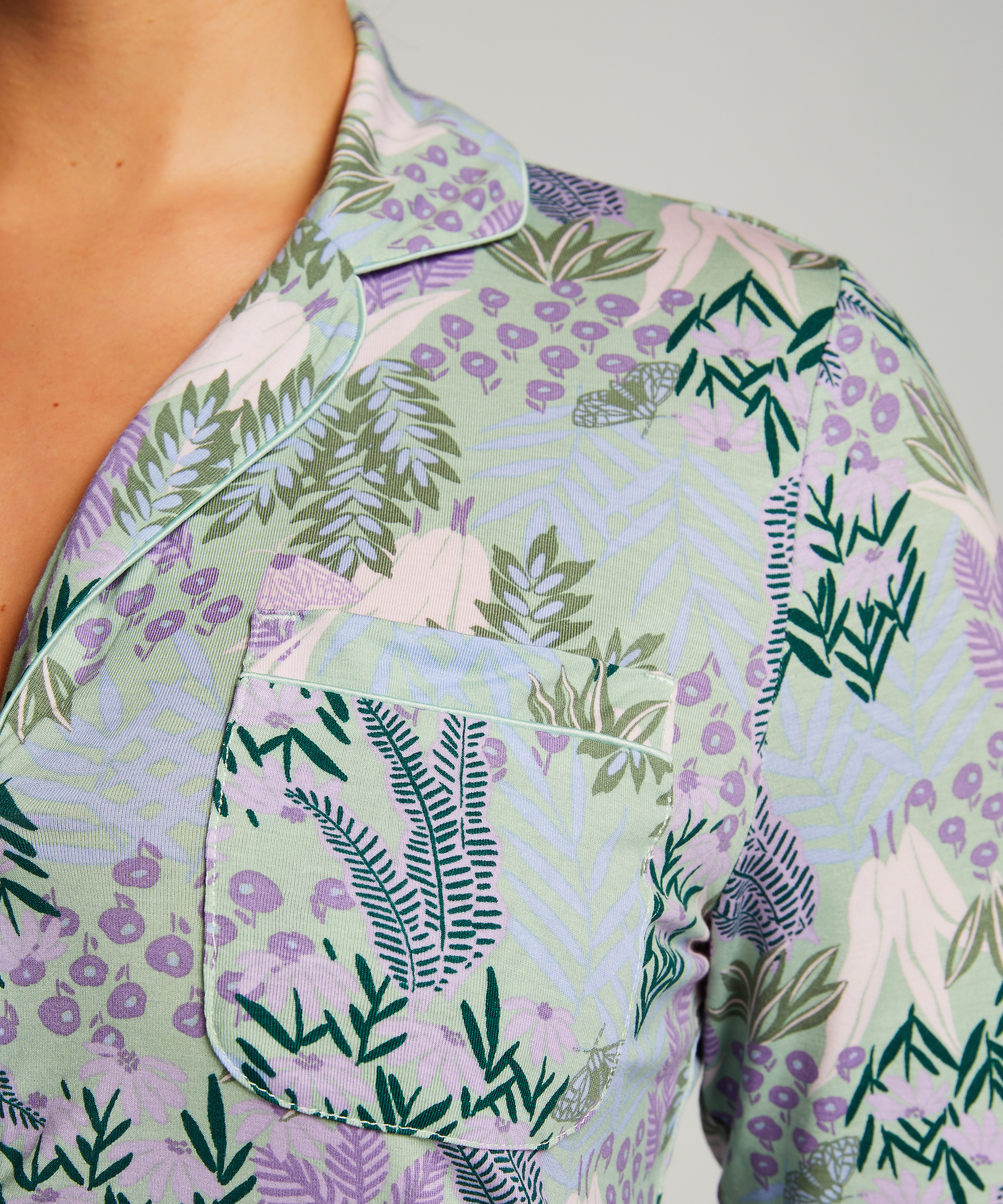 Koszula nocna tkana, Zielony, main