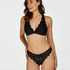 Halter racerback bralette, Czarny
