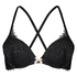 Padded underwired push-up bra Acantha, Czarny
