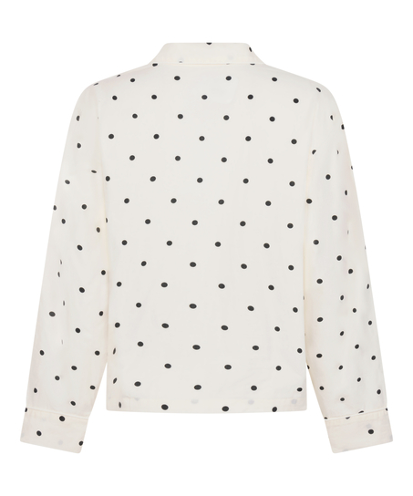 Bluza bawełniana w groszki, Biały