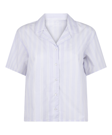 Bawełniana Kurtka w Paski, Fioletowy