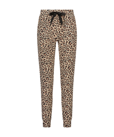 Spodnie z dżerseju szmerglowanego, Beżowy