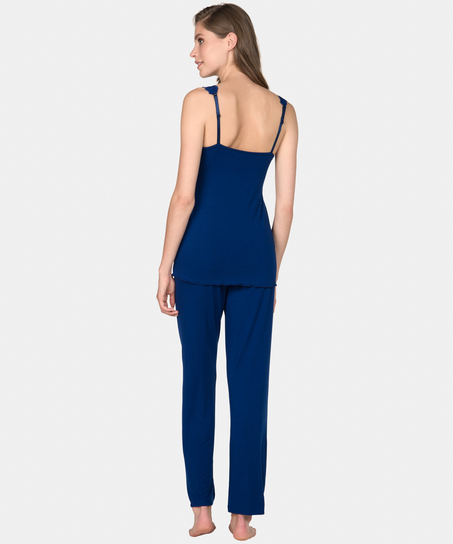 Pyjamaset Modal lace, Niebieski