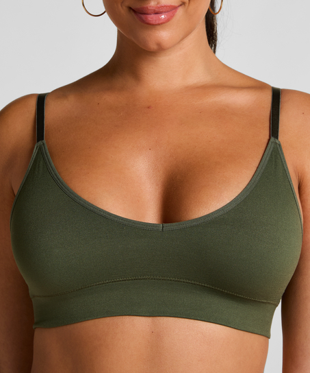Tr&oacute;jkątny biustonosz bralette Dide, Zielony
