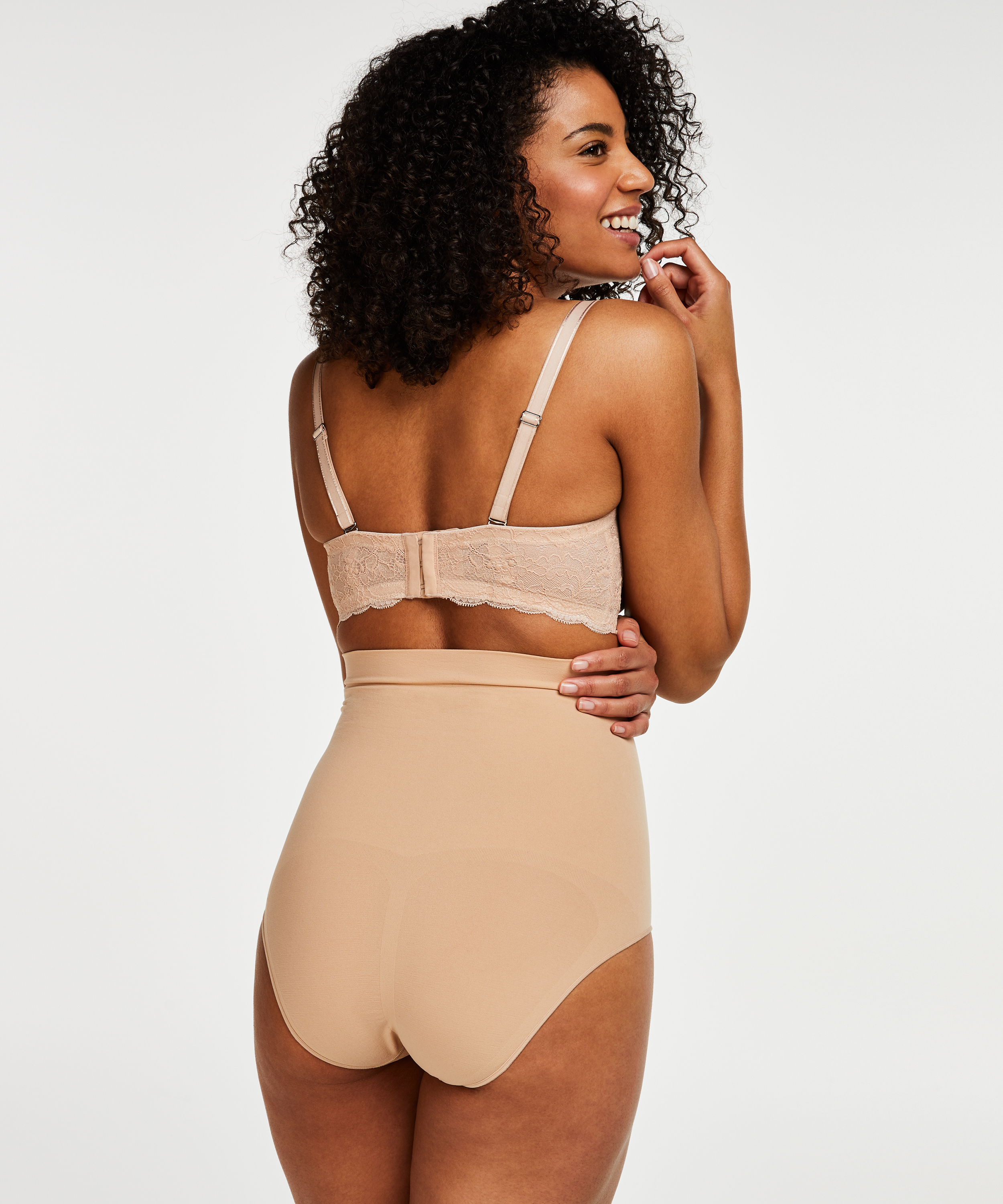 Firming high waisted brief - Level 2, Beżowy, main