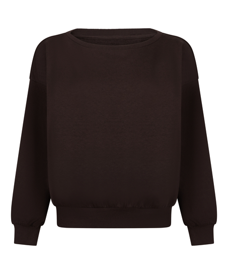 Boatneck Sweater Audrey, Brązowy