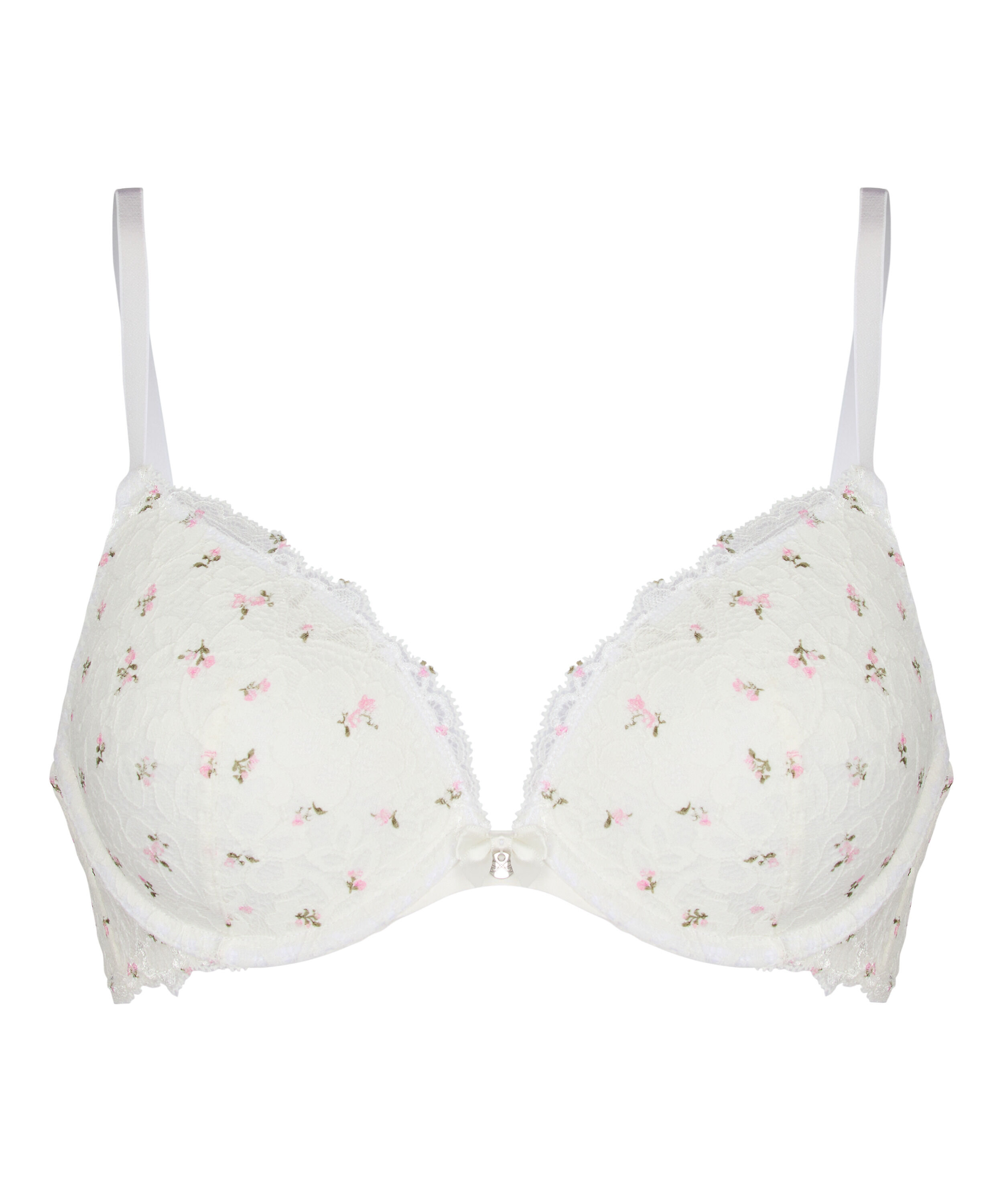 Wyściełany biustonosz push-up z fiszbinami Marine, Biały