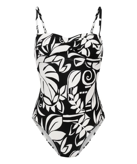 Str&oacute;j kąpielowy Mauritius typu bandeau, Czarny