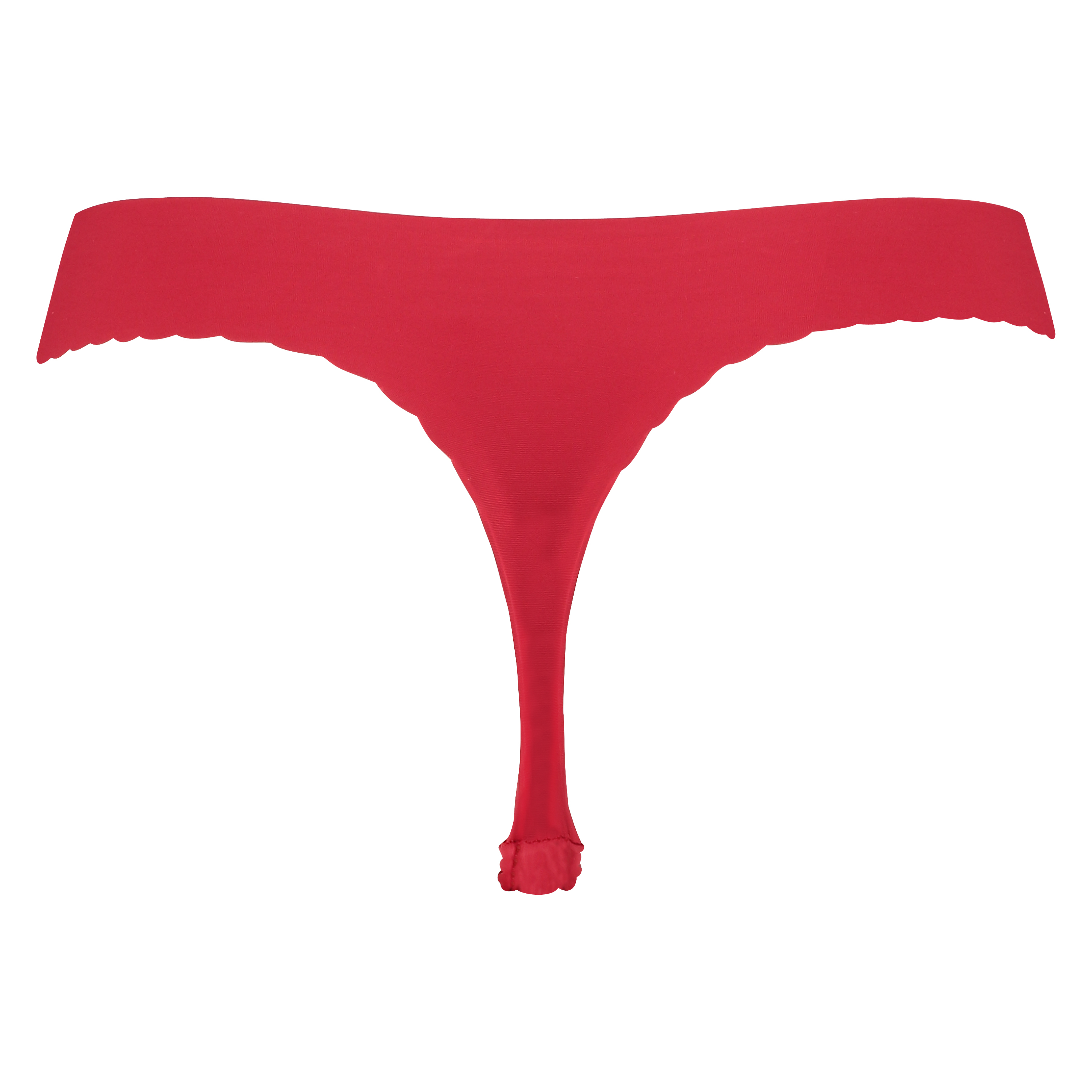 Thong invisible scalloped, Czerwony, main