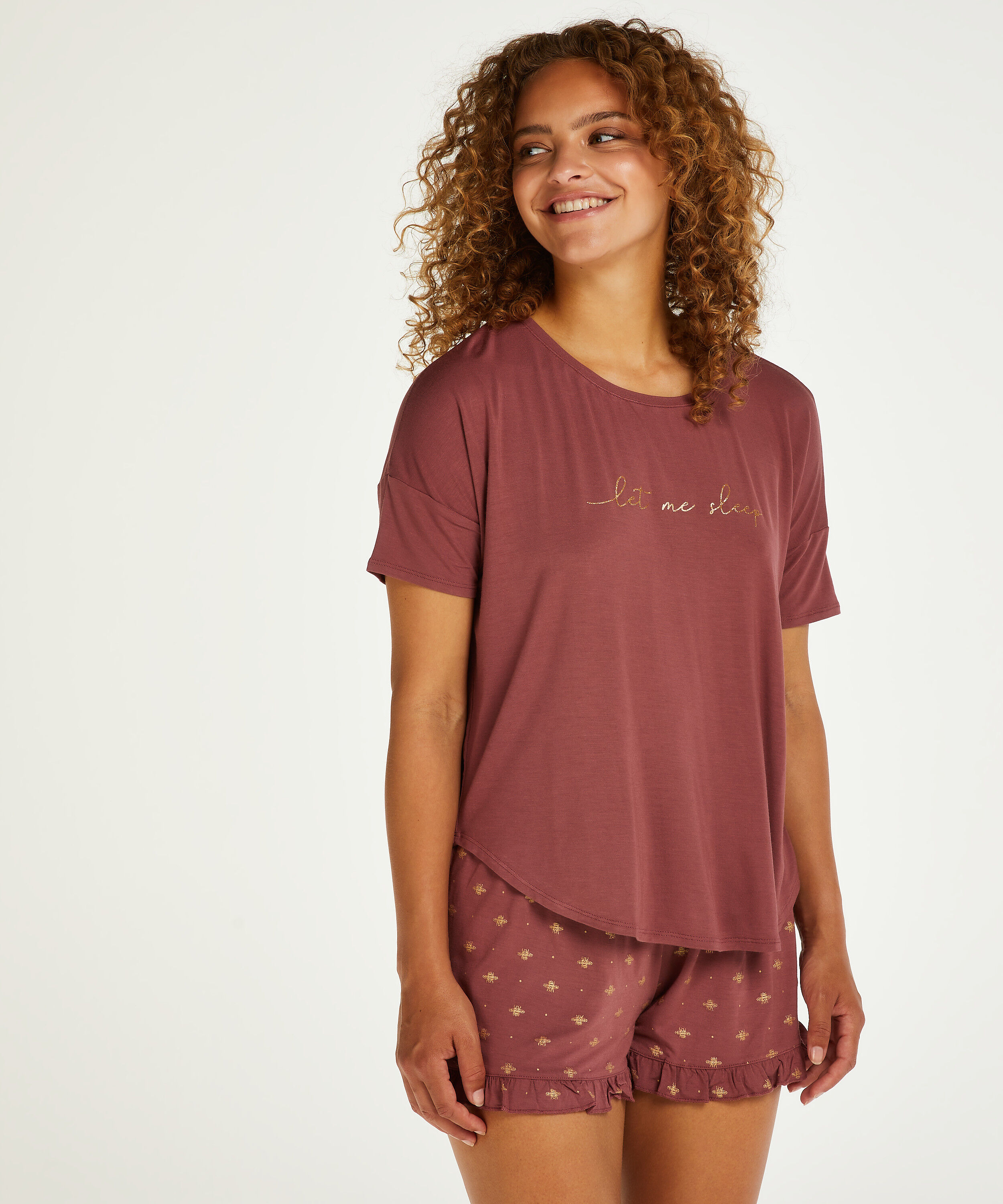 Zestaw piżamowy z szortami, R&oacute;żowy