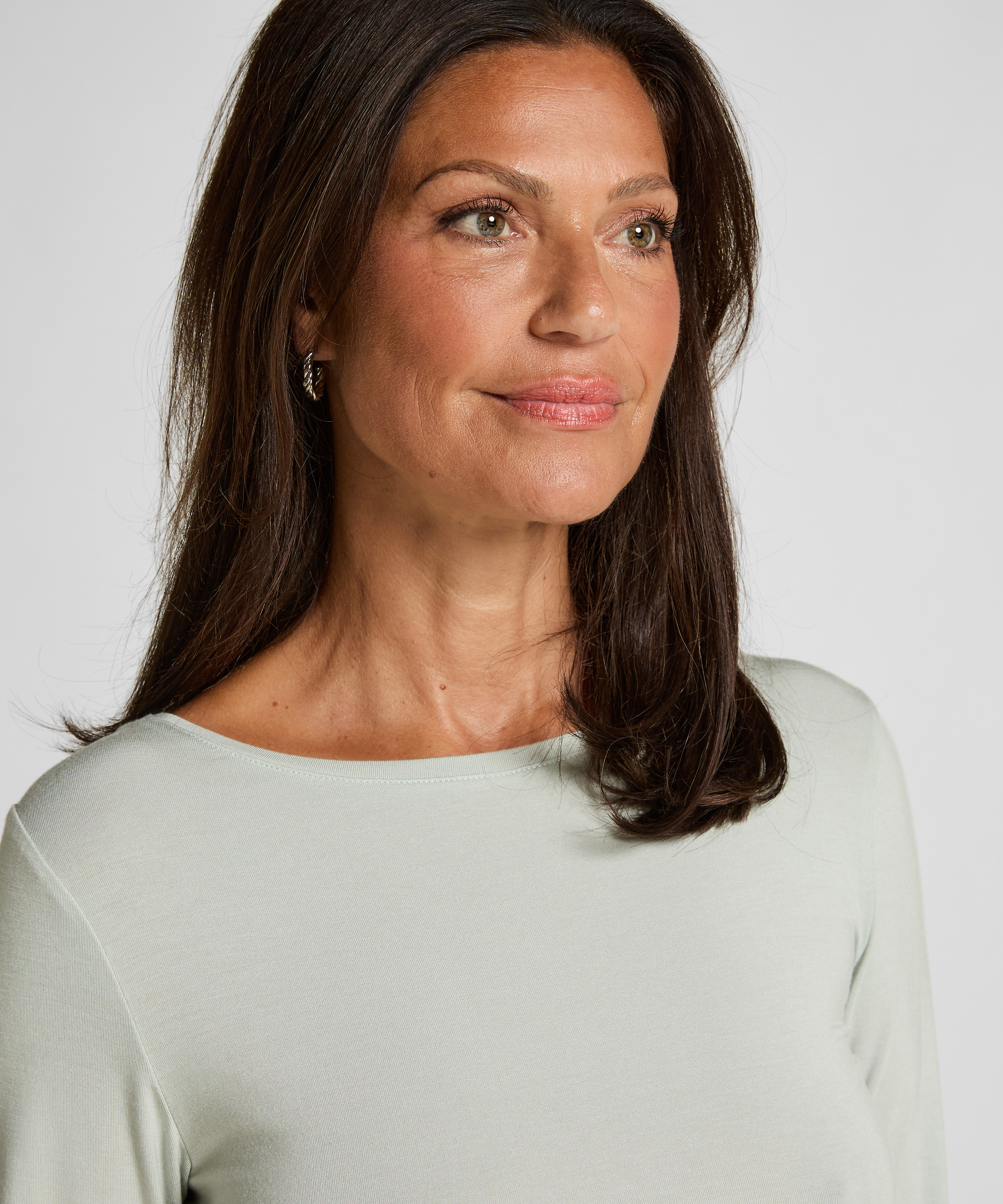 Koronkowa piżama z długim rękawem, Szary, main