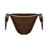 Majtki Bikini Cheeky Tanga Crochet, Brązowy