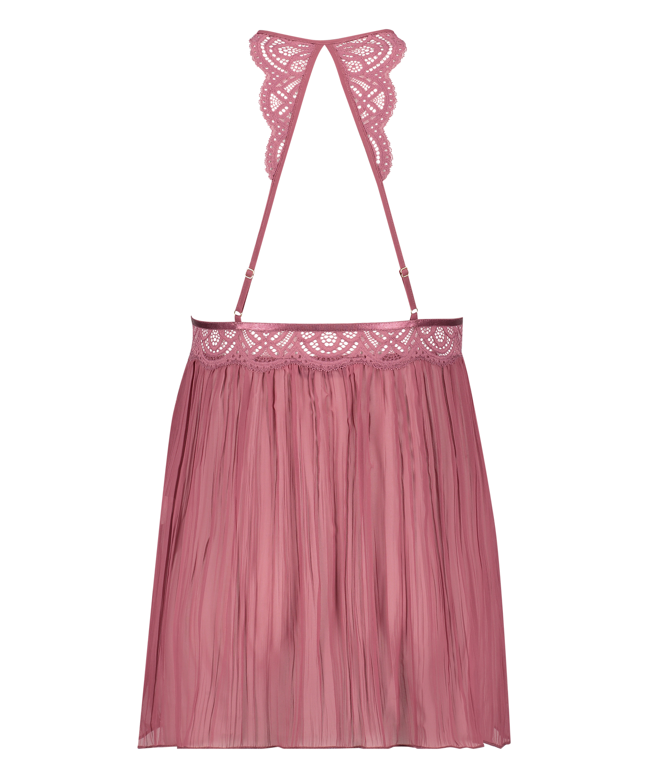 Szyfonowa sukienka babydoll, Czerwony, main