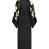 Satynowe kimono Bloom, Czarny