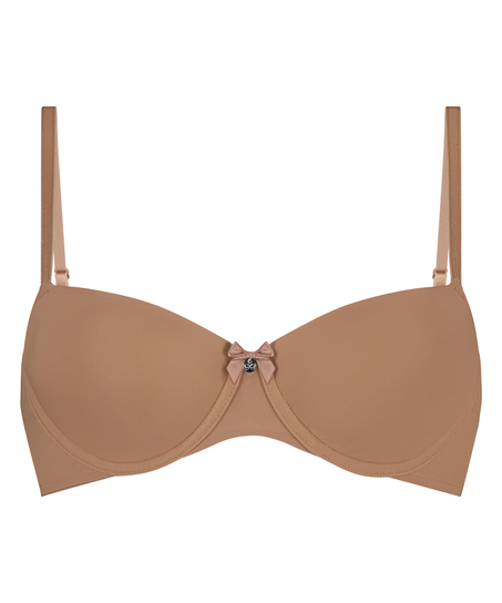 Demi Padded Underwired Bra, Brązowy