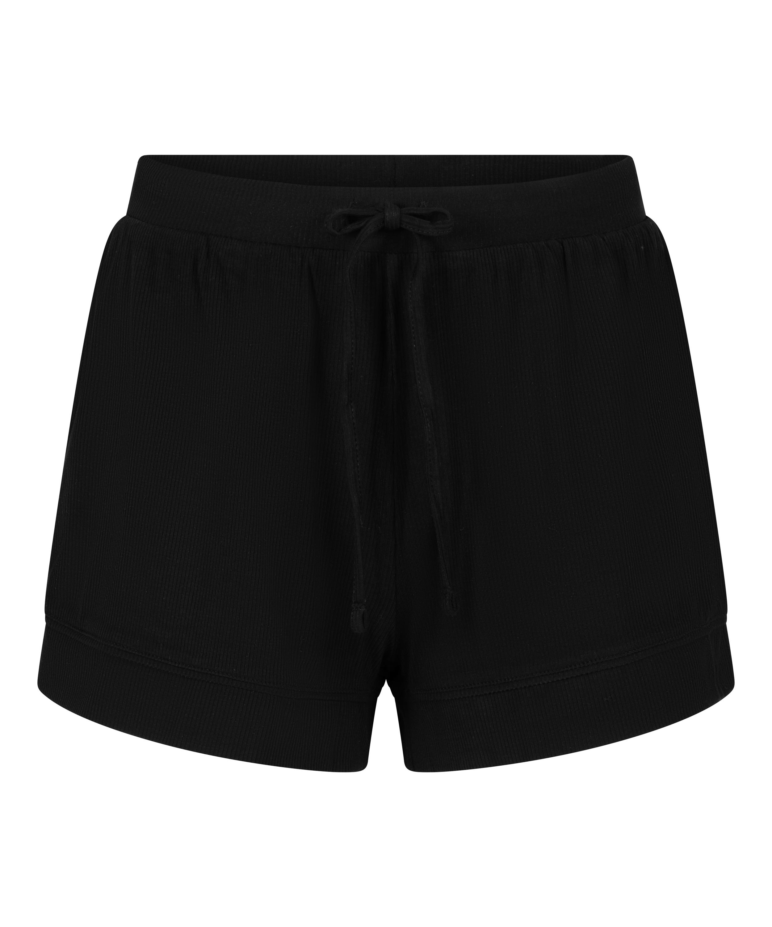 Szorty Essential Rib z dżerseju, Czarny, main