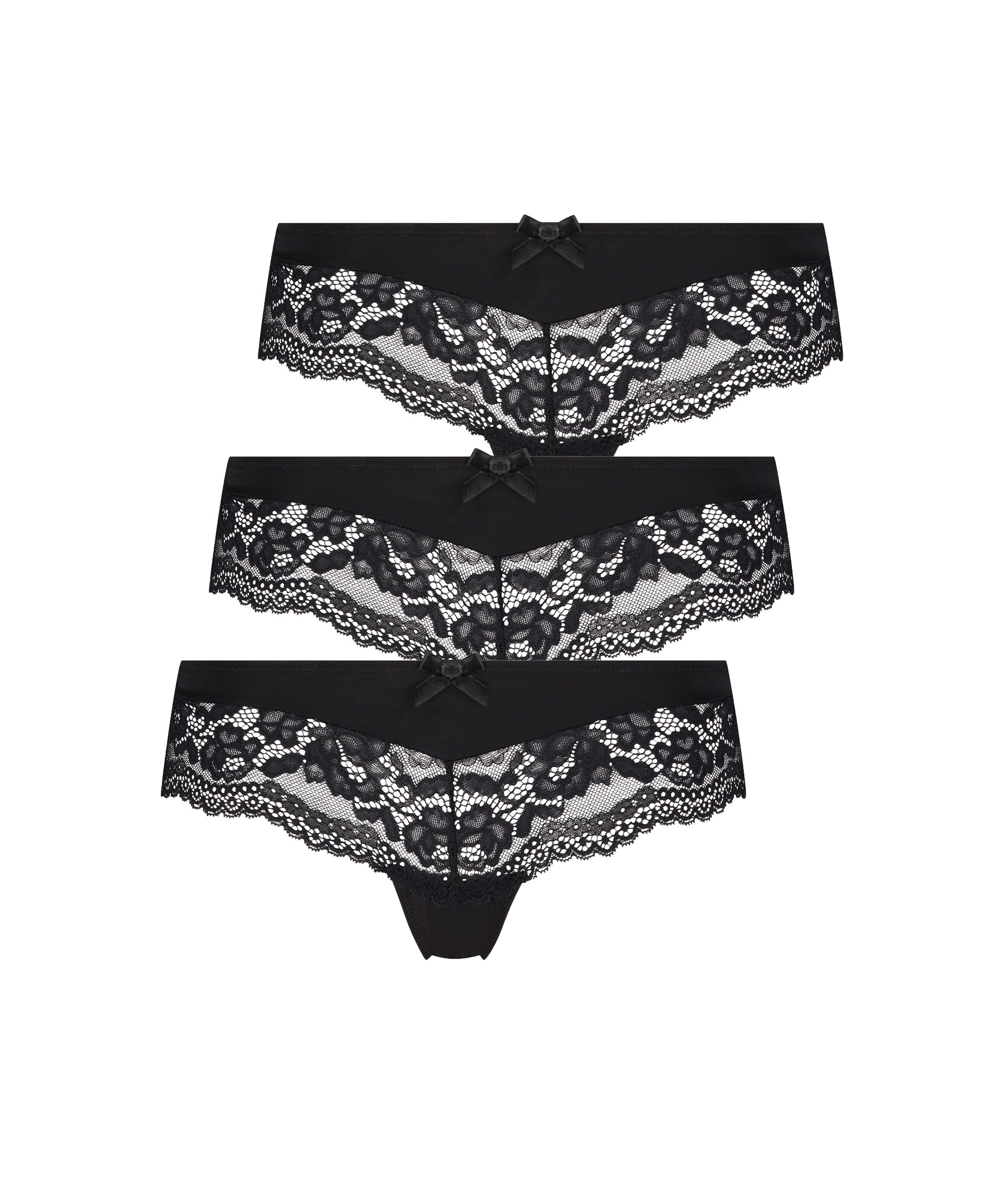 3 pary szortów brazylianów Valencia, Czarny, main