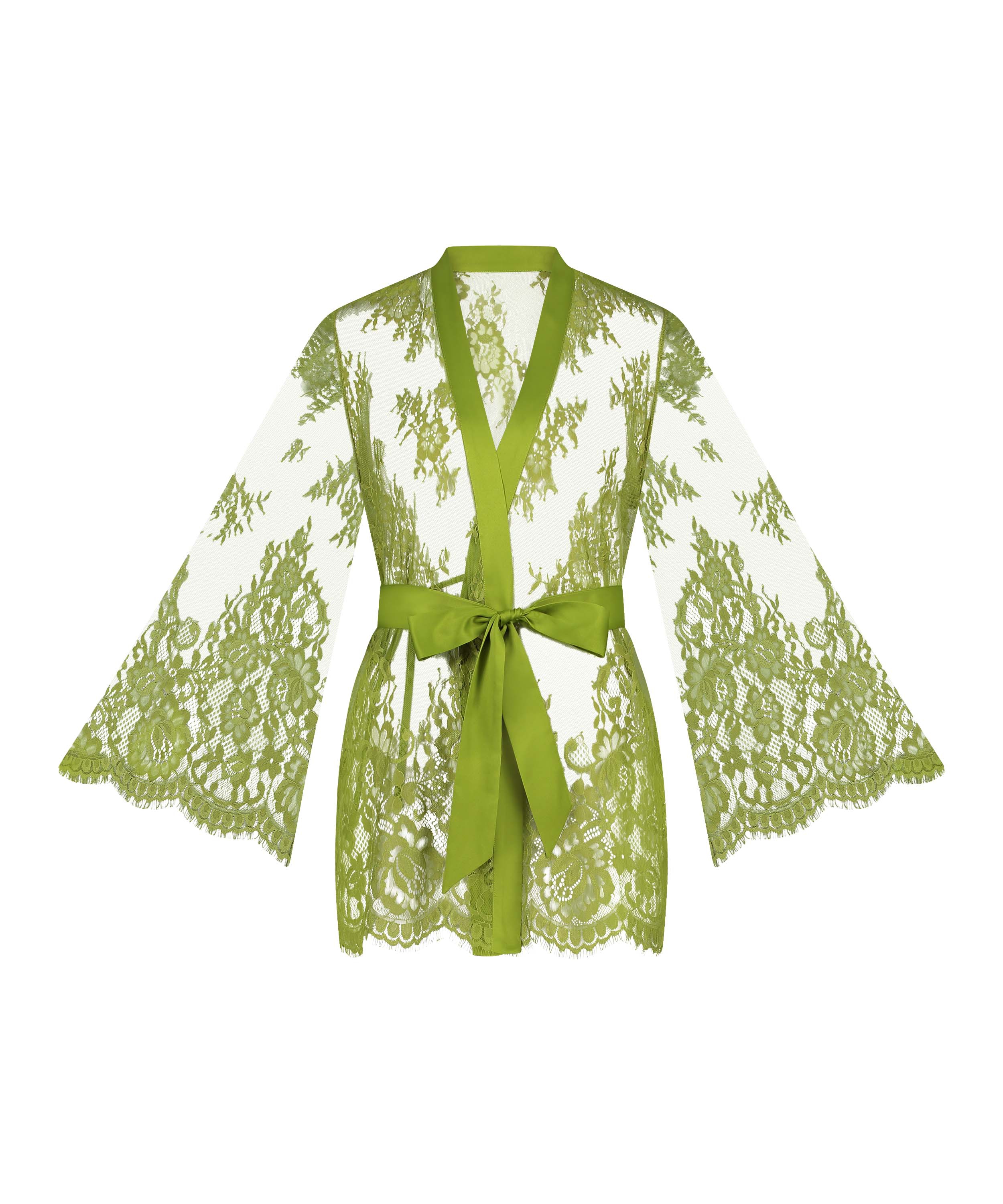 Kimono z koronką Isabelle, Zielony, main