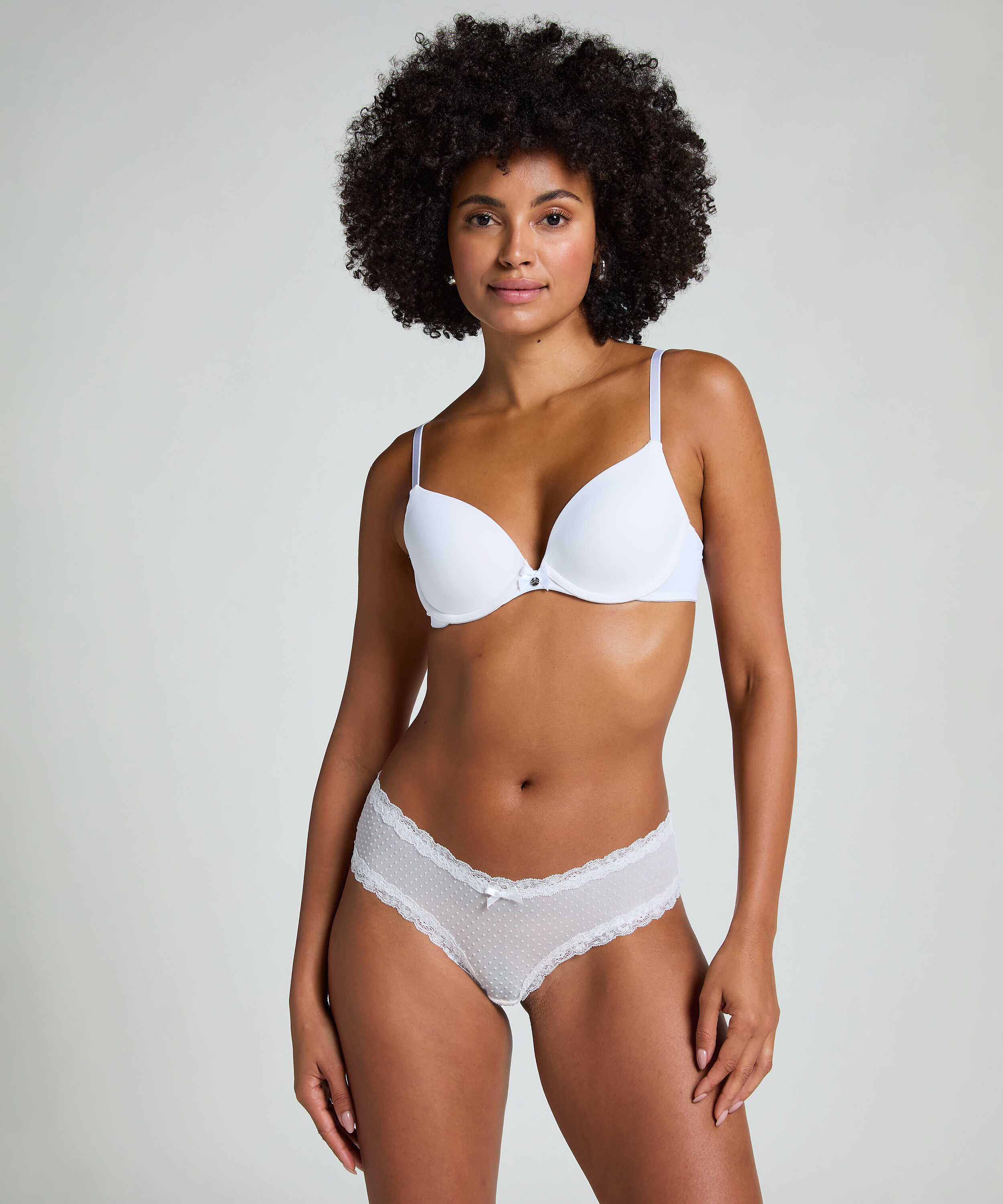 Brazyliany V-shape Mesh, Biały