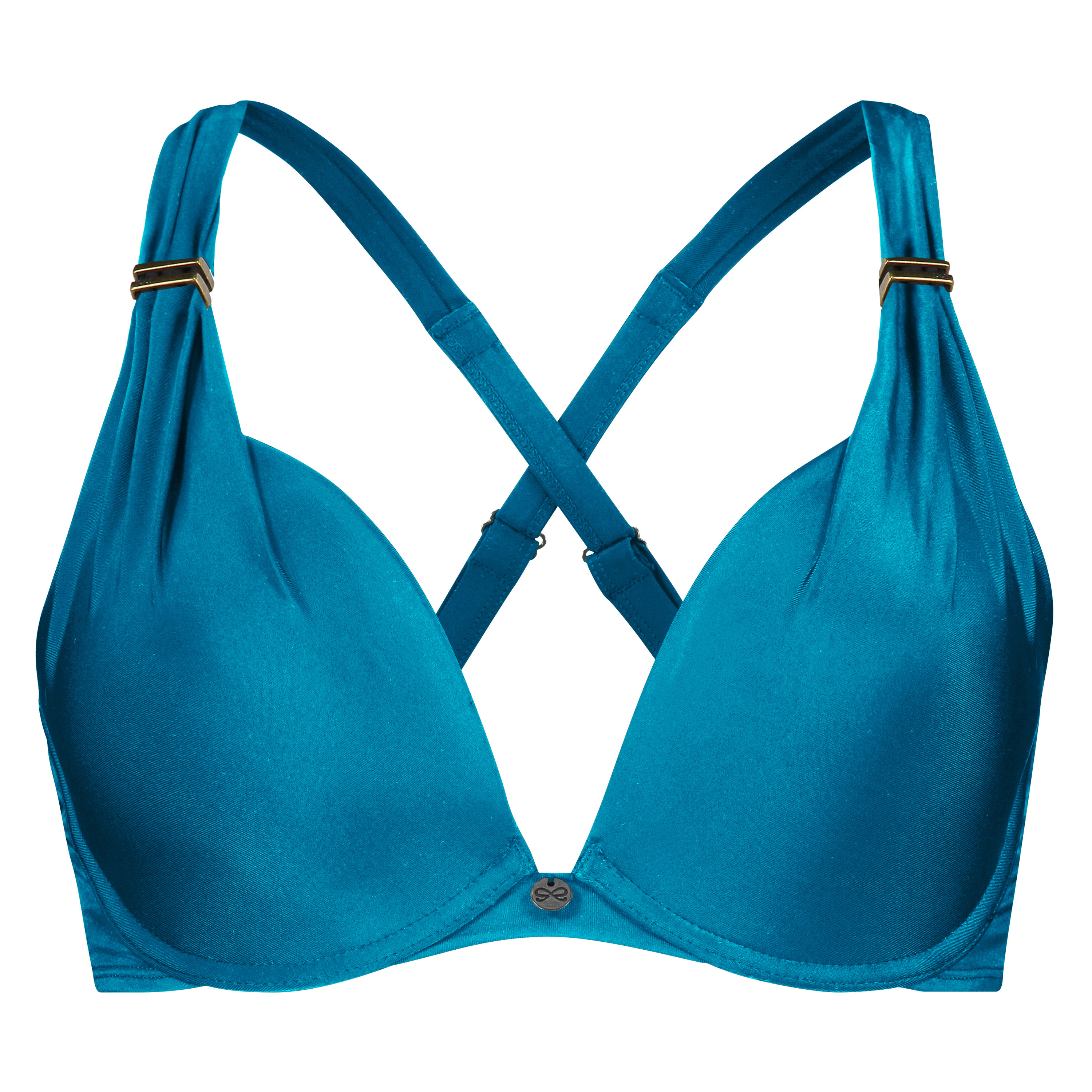 Usztywniona g&oacute;ra od bikini z fiszbinami Sunset Dreams - miseczki E+, Niebieski, main