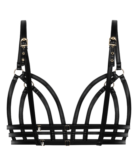 Biustonosz bralette Cross, Czarny