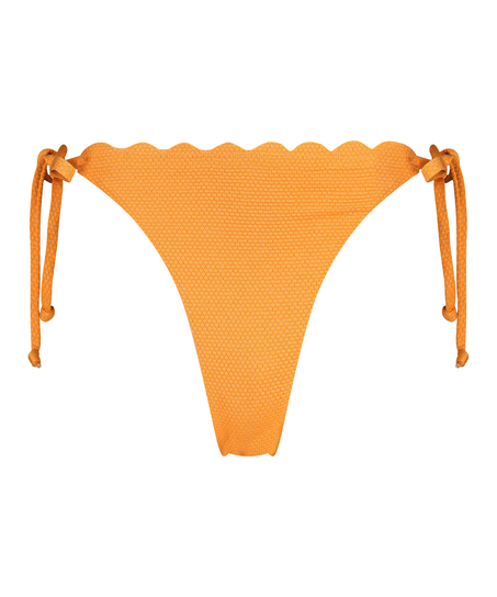 Majtki Bikini Cheeky Tanga Scallop Lurex, Pomarańczowy