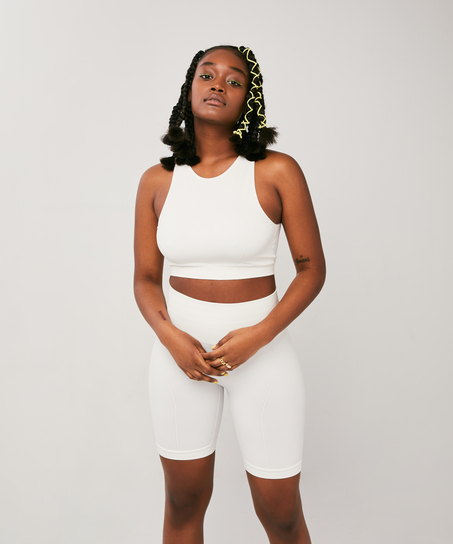 Szorty rowerowe Bae, Biały