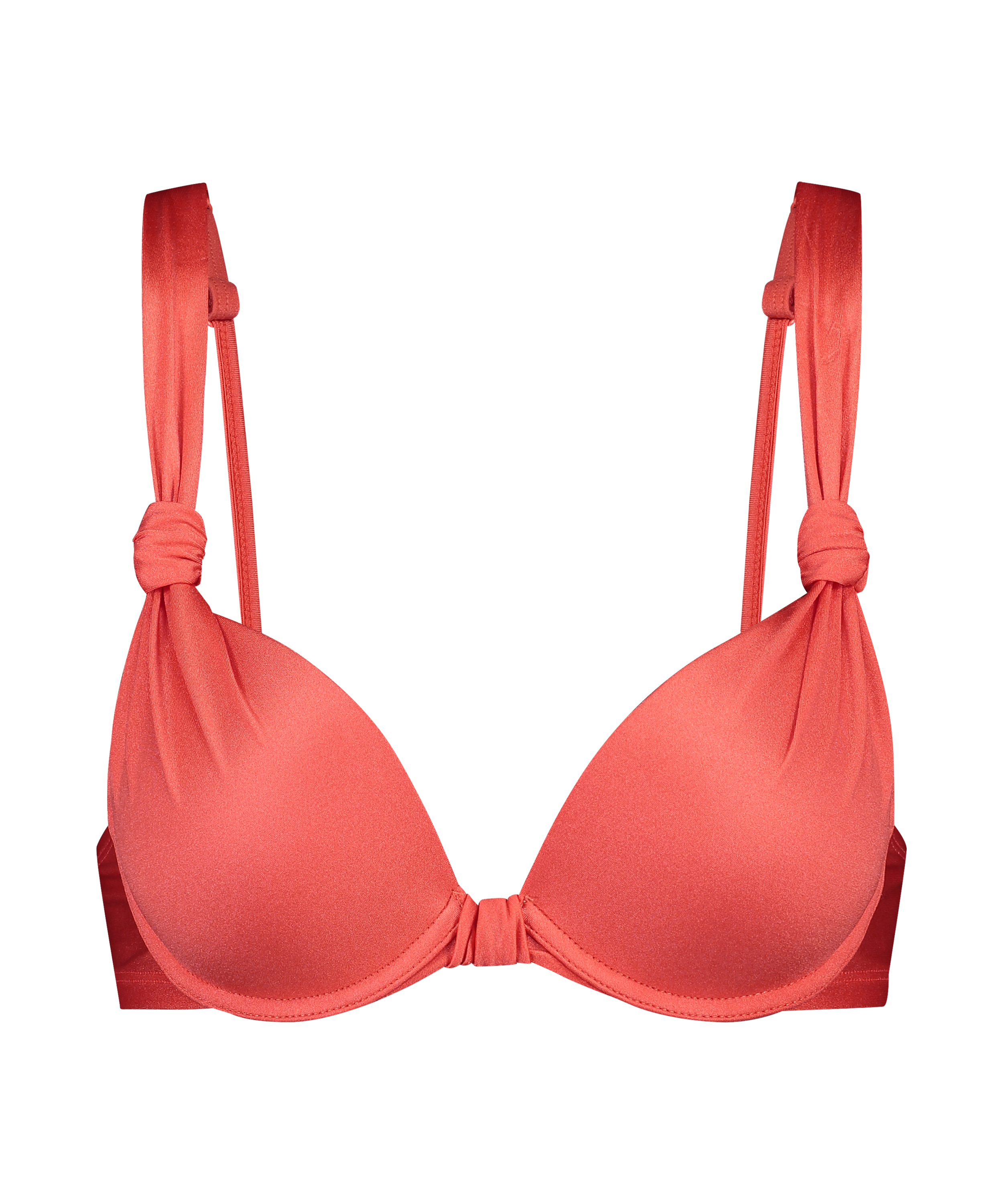 Usztywniany top bikini z fiszbinami Luxe miseczka E+, Czerwony, main