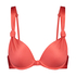 Usztywniany top bikini z fiszbinami Luxe miseczka E+, Czerwony