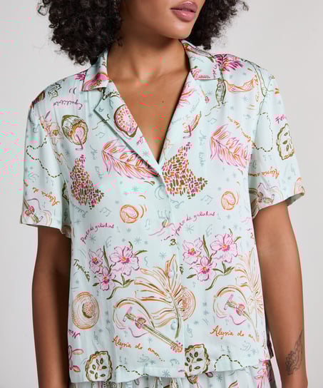 Satynowa narzutka, Zielony