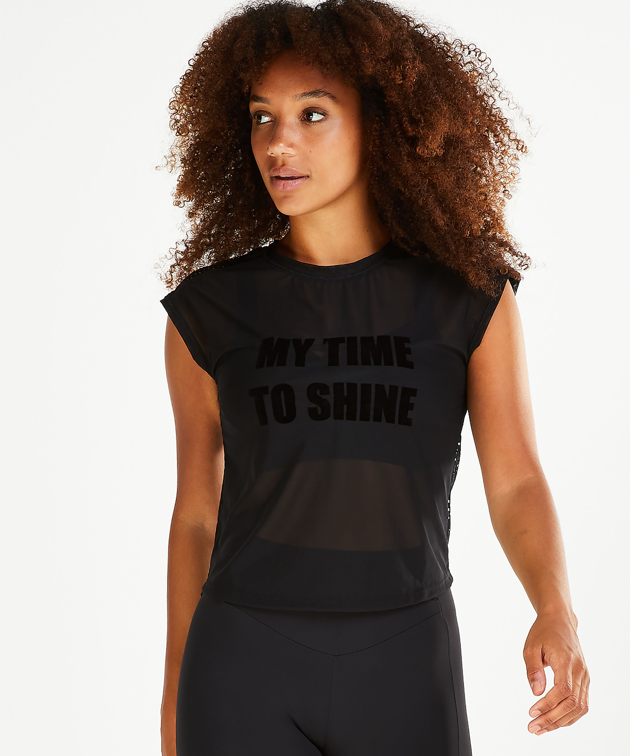HKMX Time to shine Sports top, Czarny