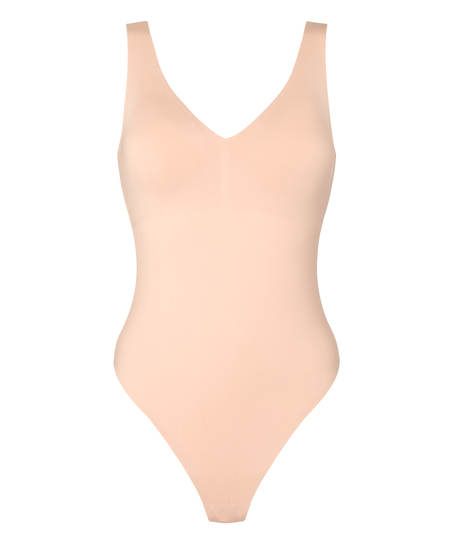 Body z Dekoltem w Serek Super Comfort, Pomarańczowy