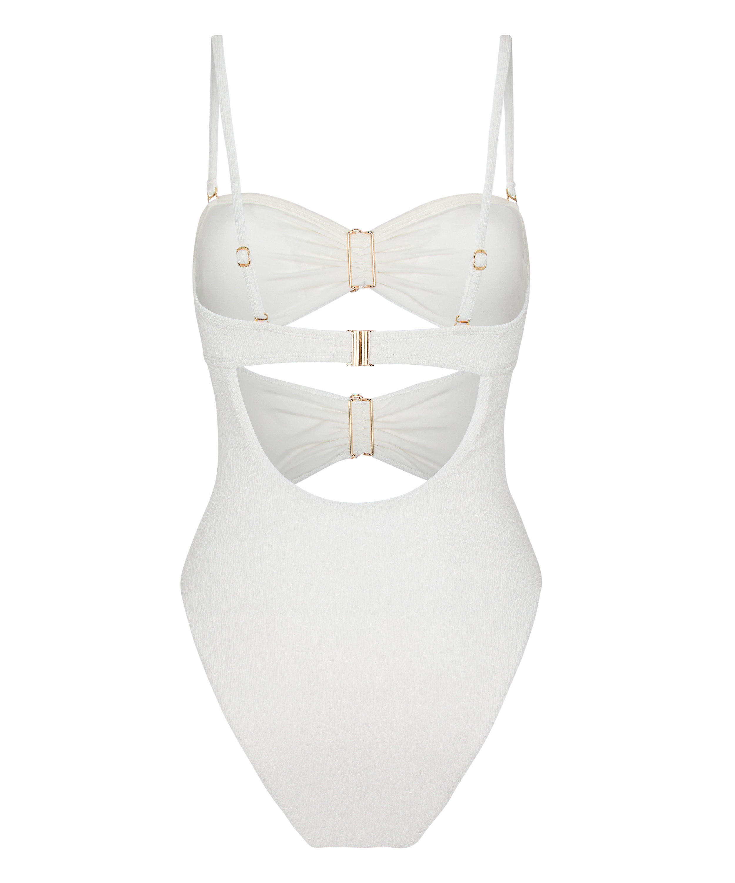G&oacute;ra od Bikini Bandeau Crinkle, Biały, main