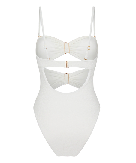 G&oacute;ra od Bikini Bandeau Crinkle, Biały