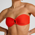 Luksusowy Top Bikini Bandeau z K&oacute;łkiem, Czerwony