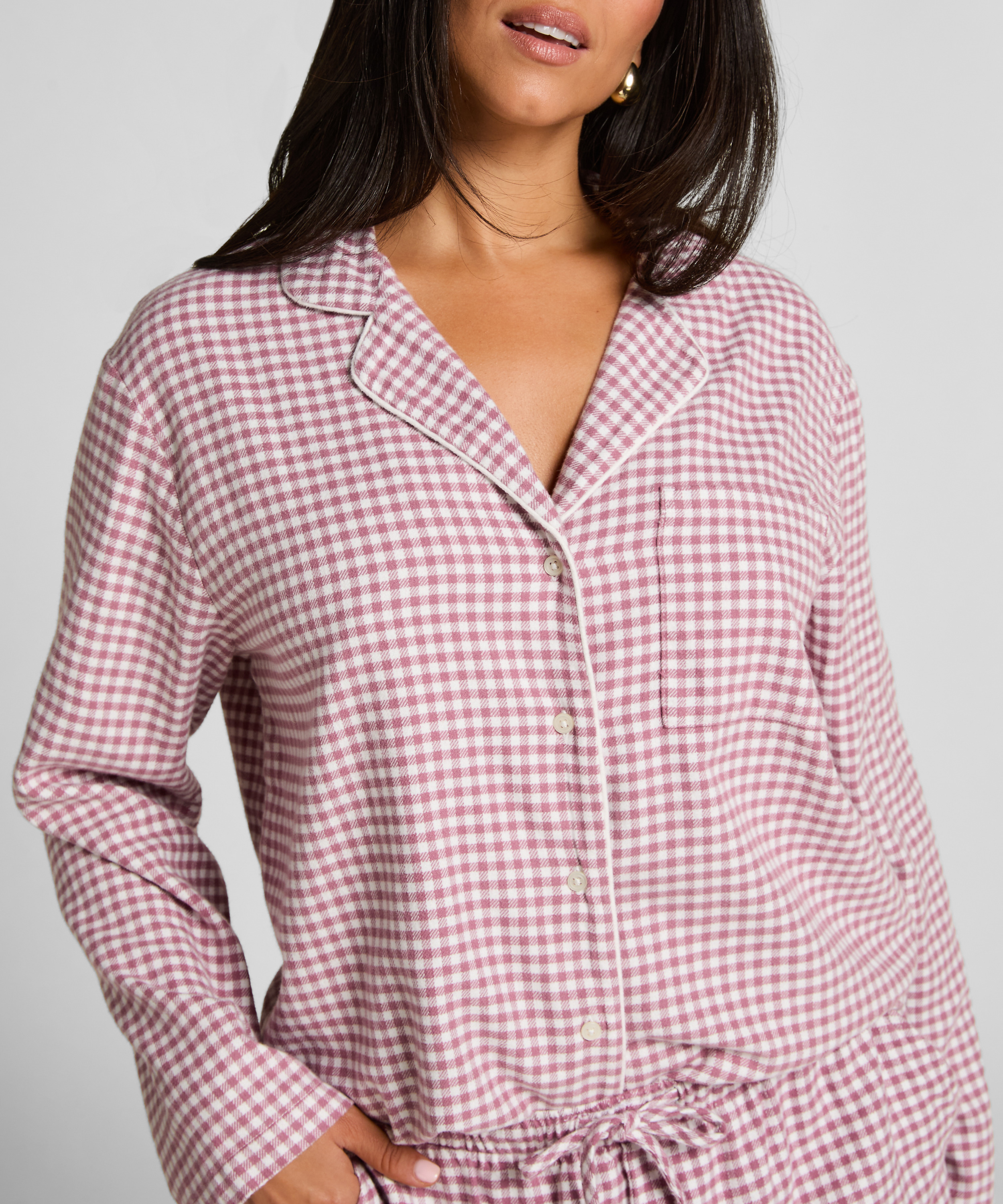 Top piżamowy Flanel Essentials, Fioletowy, main