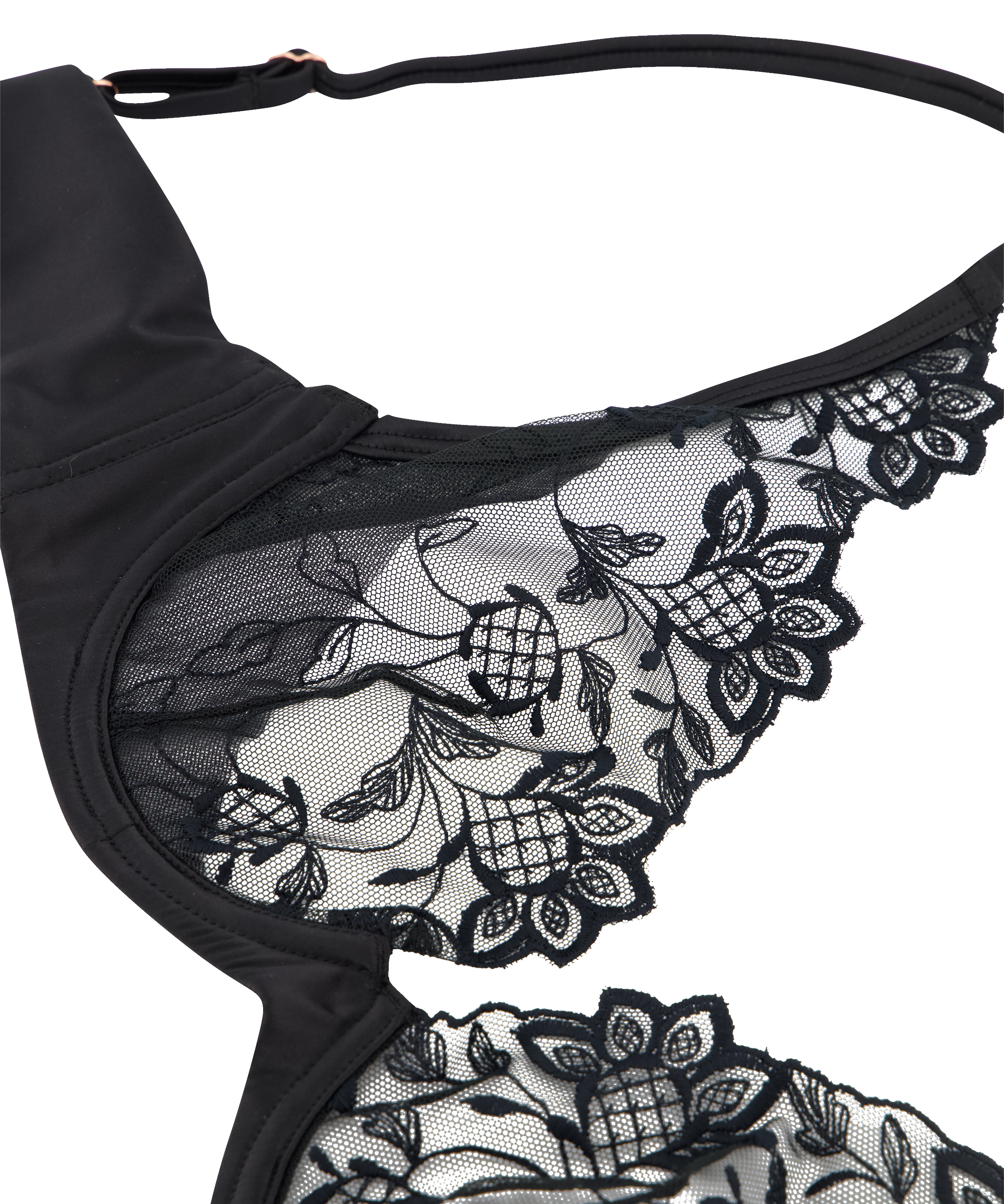 Nieusztywniany biustonosz z fiszbinami Inga, Czarny, main