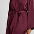 Kimono satynowe w prążki, Fioletowy