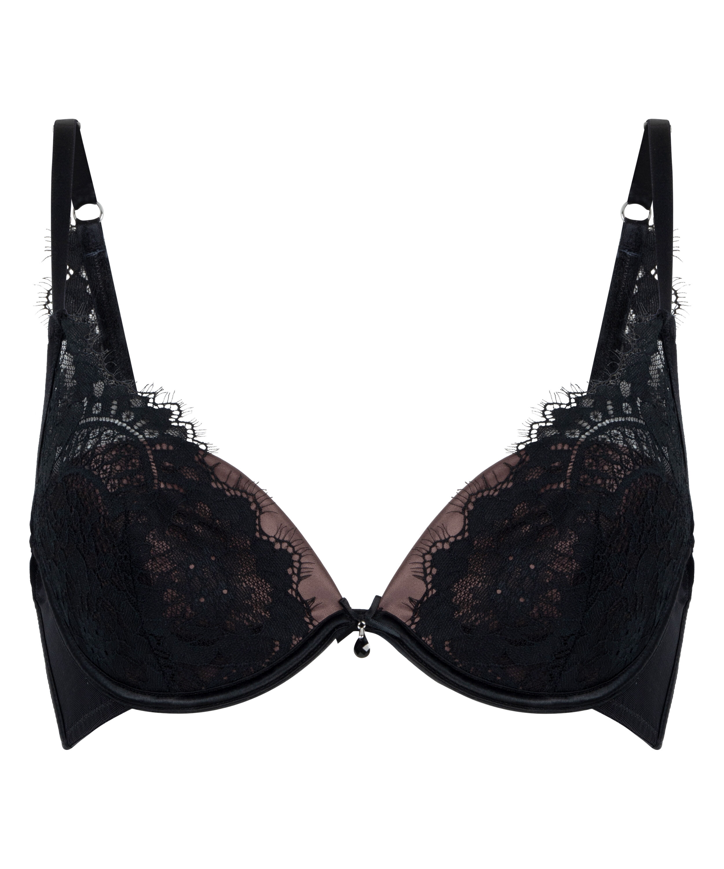 Biustonosz usztywniany z fiszbinami Mirabella, Czarny